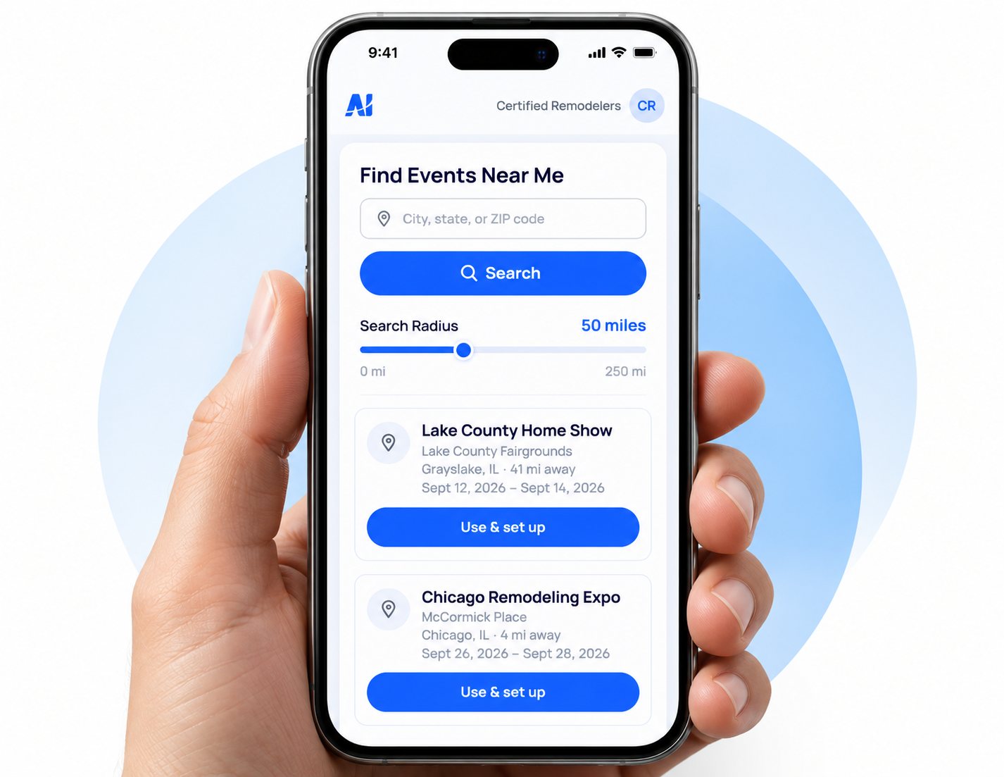 Find Events Near Me on the PSAI mobile app